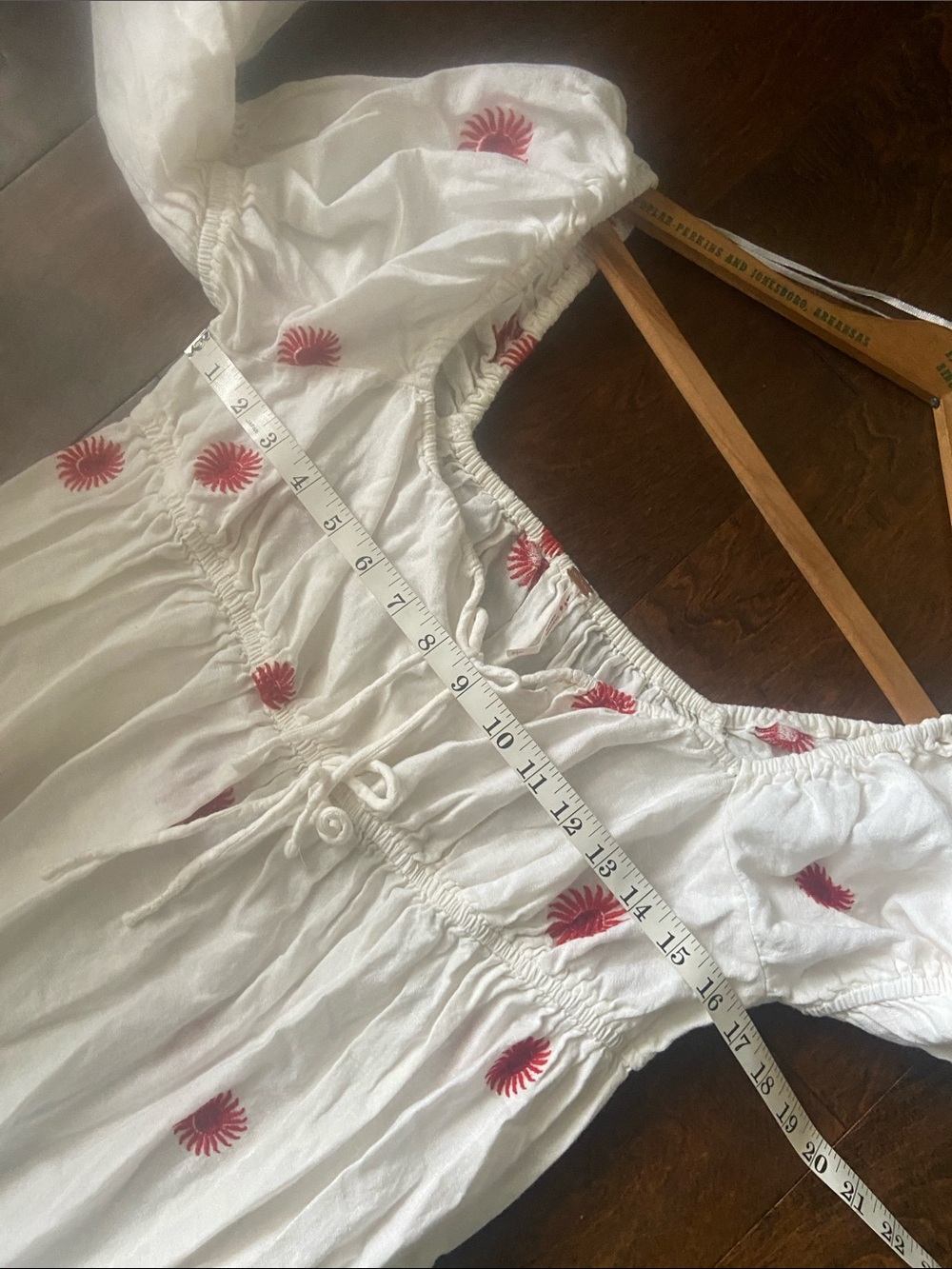 NWOT Free People Emory Embroidered Midi Dress Ivory Combo Sz L Long Sleeve - Picture 7 of 9